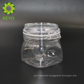 250ml empty skin care cream use square clear sealed cosmetic plastic jar